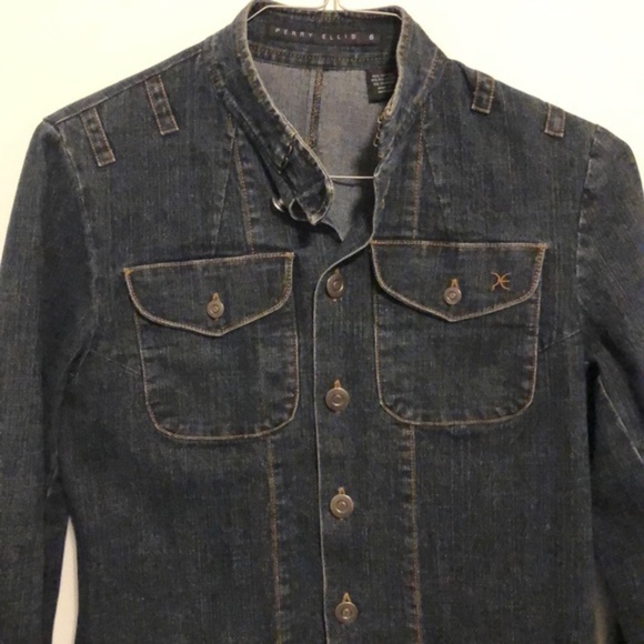 Perry Ellis Button Up Jean Jacket size 6 - Picture 3 of 6